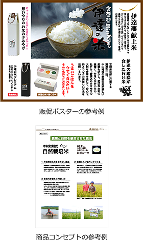 販促ポスター・商品コンセプトの参考例